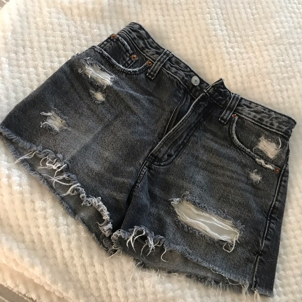 Abercrombie and Fitch high rise Annie denim shorts